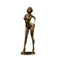 thumbnail image 1 of Estatua modelo de bikini de latón con forma de escultura de 10,5 cm para mujer elegante, 1 of 1