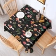 thumbnail image 2 of Red Mushroom Leaf Black Pattern Square Tablecloth,Waterproof Square Table Cover,Wipeable Spillproof Washable Table Cover for Home Kitchen Party Decor 42"X42"(107x107cm), 2 of 6
