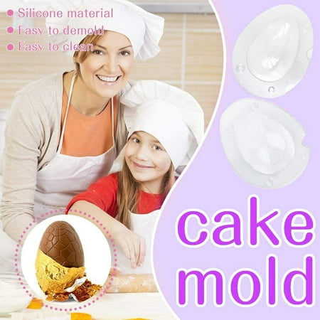

Easter Egg Mold 3D Dinosaur Egg Chocolate Mold Giant Ostrich Egg Chocolate Cake Fondant Mould Baking Sugar Craft Decorating Mold Tool Soap Shape Jelly Mold Pack Bomb