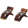 thumbnail image 2 of Caravan small single prong salon clips with square opening in Tortoise shell crock pairs, 2 of 3