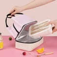 thumbnail image 6 of Insulated Waterproof Lunch Box Freezable Cooler Bag with Adjustable Strap Portable Picnic Food Container 9.45x7.87x5.51 inch(Pink), 6 of 6