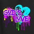 thumbnail image 2 of Wild Bobby, Graffiti Art God's Love, Inspirational/Christian, Women Racerback Tank Top, Black, Small, 2 of 4