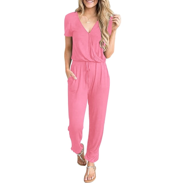 Mono Enterizo PRETTYGARDEN 2025 Rosa Rosa XL