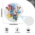 thumbnail image 3 of Colorful Butterflies Black Round Placemats Plate Mats 15 Inch Non-Slip Heat Resistant Washable PVC Set Indoor for Kitchen Dining Table 6PCs, 3 of 6