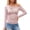 Pink, variant on Womens Tops Cross Neck Slim Fit Blouse Elegant Asymmetric Top for Casual Summer Daily,Black M