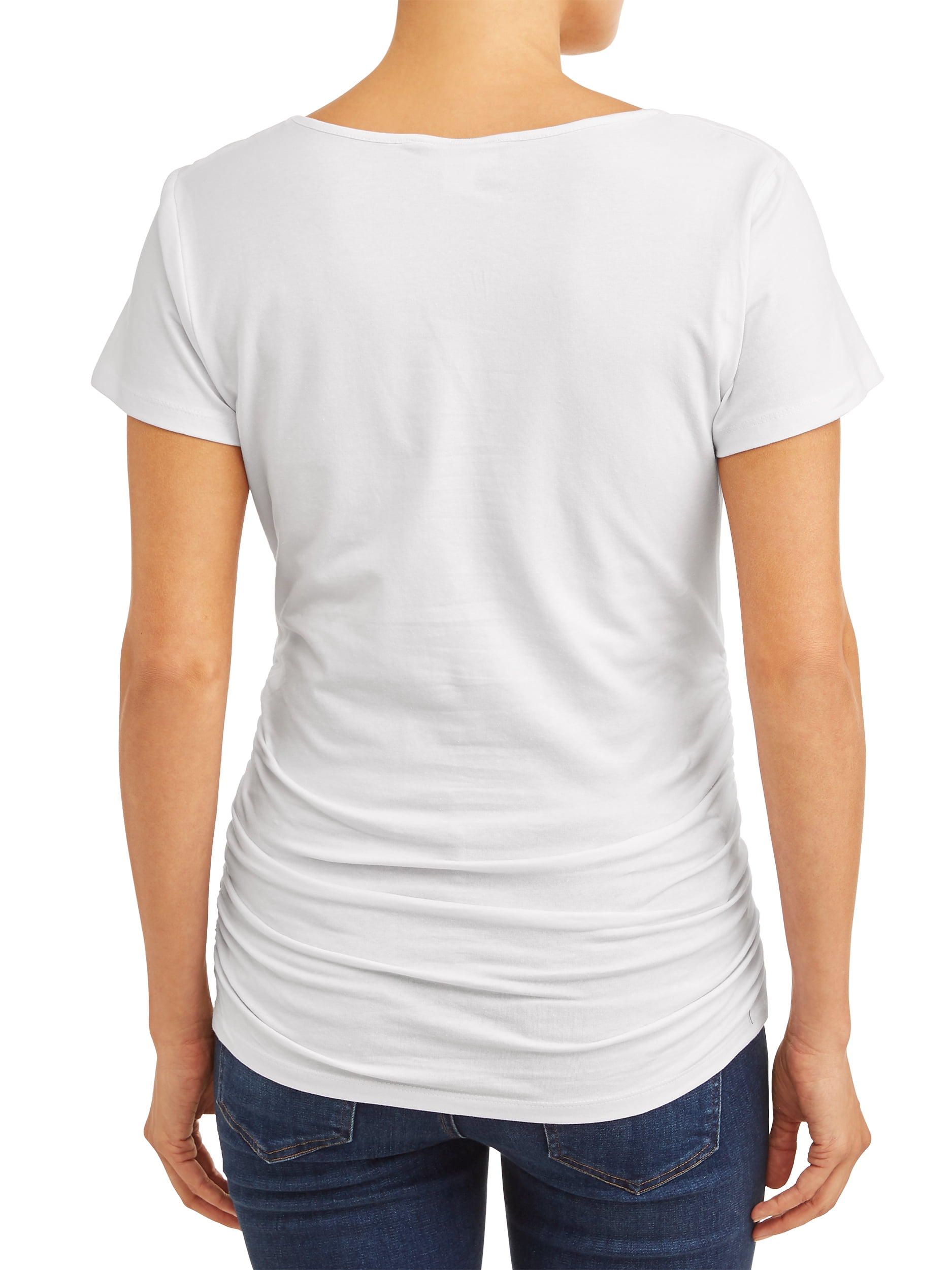Oh! Mamma Maternity Women's Short Sleeve T-Shirt & Tank Top, 2 Pack (Womens & Women's Plus)