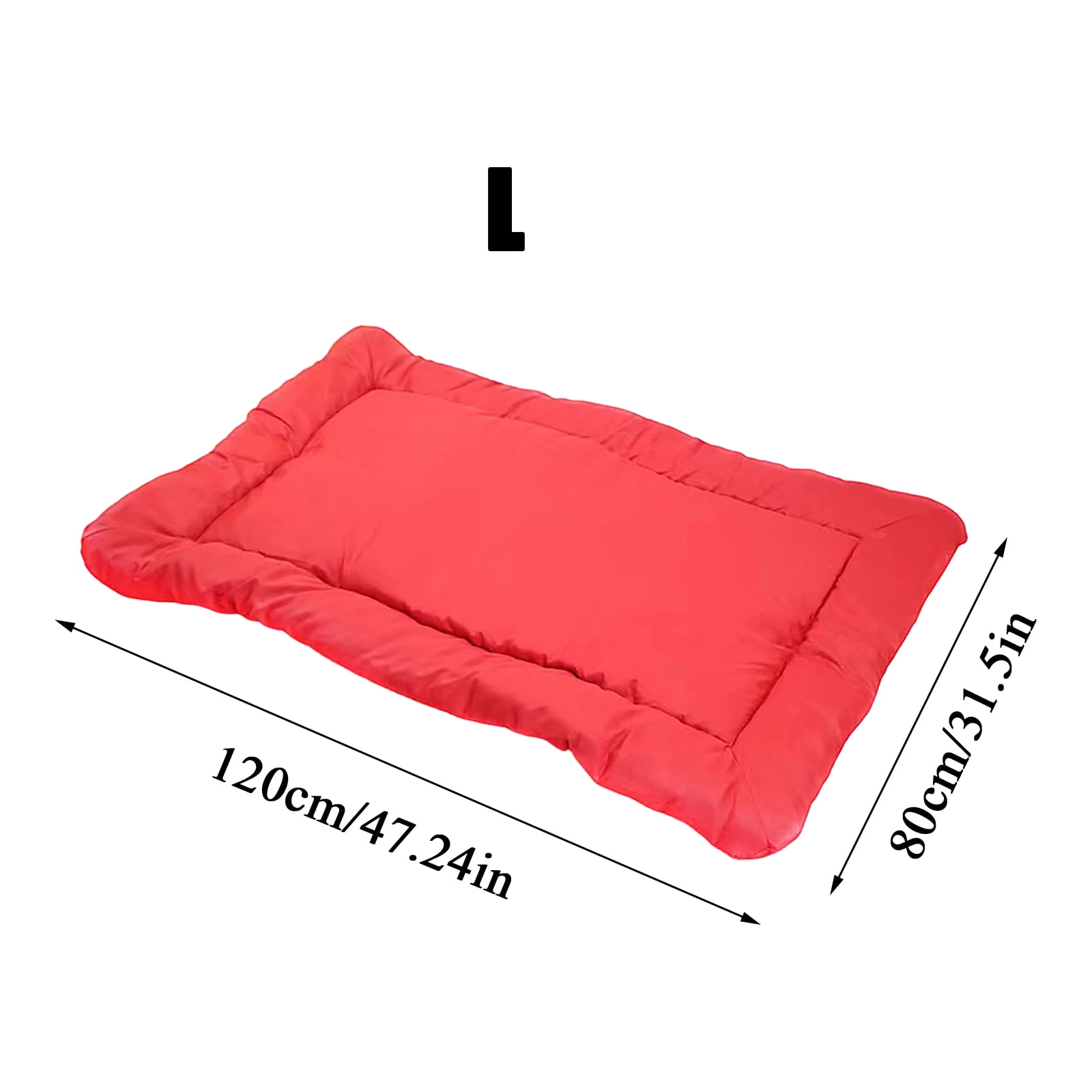 Portable Dog Bed, Waterproof Dog Mat, 47X31 In, Durable Fabric, Outdoor Cushion, Dog Bed Mat for Couch, Mud Resistant, Large Dog Bed Washable, Red, 1 Pc