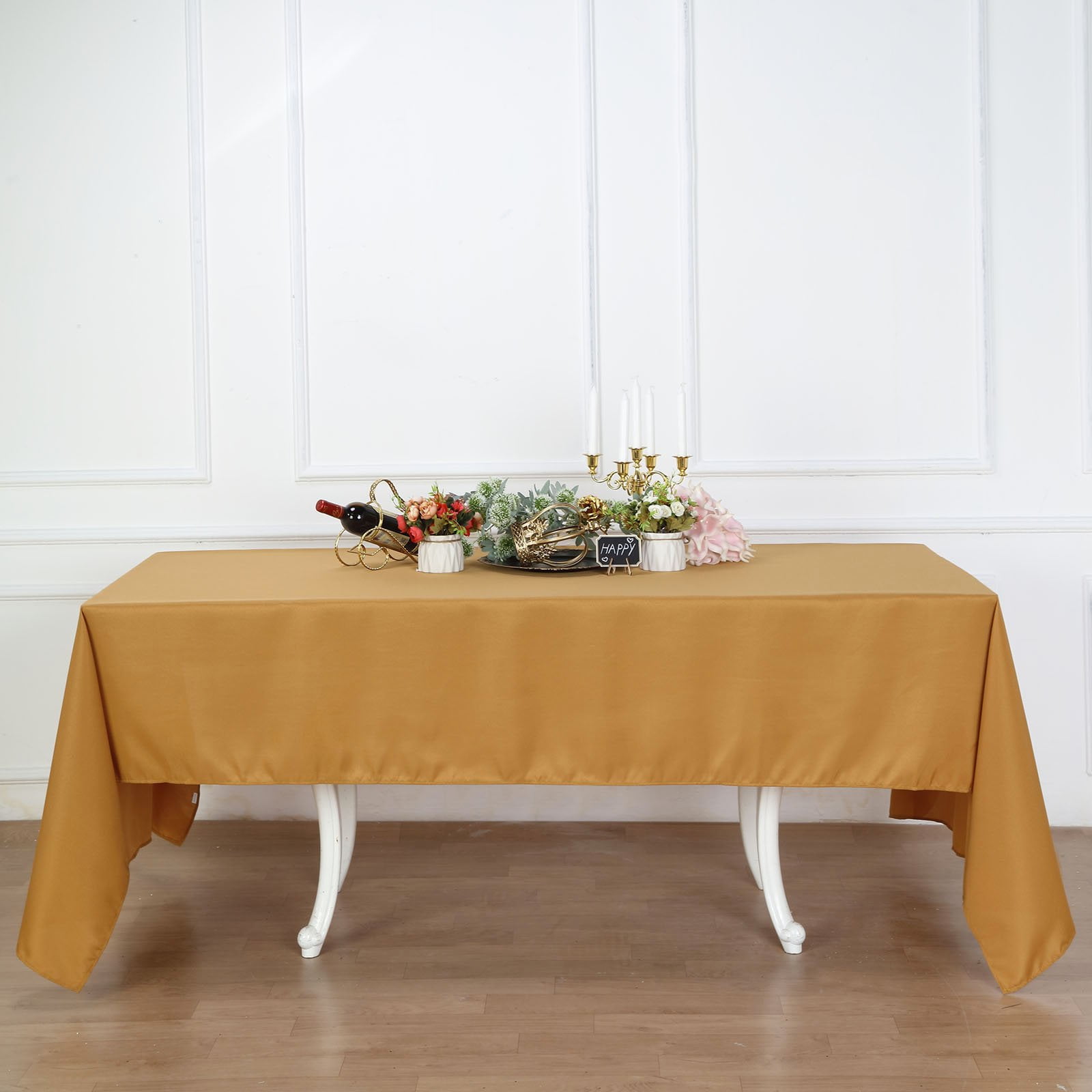 Efavormart 60x126" GOLD Wholesale Linens Polyester Tablecloths Banquet
