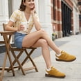 thumbnail image 2 of Ecetana Walking Shoes for Women Casual Shoes with Lace-Up Suede Low-Top Sneakers, 2 of 5