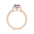 thumbnail image 2 of ANGARA Natural 1.45 ct Tanzanite Tapered Shank Solitaire Engagement Ring in 14K Rose Gold for Women (Size-7mm) | December Birthstone, Anniversary, Jewelry Gift for Women | Natural Tanzanite Ring, 2 of 9