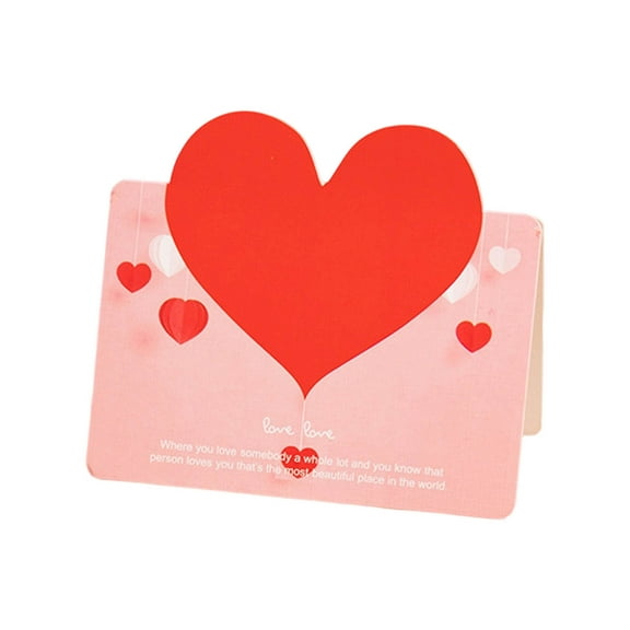 Elegant Valentine's Day Engraved Paper Greeting Card for Birthday Holiday Retro Message and Warm Wishes Valentine's Day Decorations