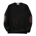 thumbnail image 1 of VBARHMQRT Men's Sweatshirts Men's Casual Oversized Pullovers Long Sleeve Round Neck Sweatshirt Color Tops, 1 of 3