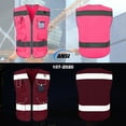 thumbnail image 3 of TCCFCCT Reflective Vest 9 Pockets High Visibility Safety Vest for Men Women, Hi Vis Construction Vest with Reflective Strips, Meets ANSI/ISEA Standards, (Pink, Small), 3 of 6