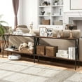 thumbnail image 4 of Costway Narrow Console Table 2-Tier Entryway Table with Storage 2 Support Bars Sofa Table, 4 of 10