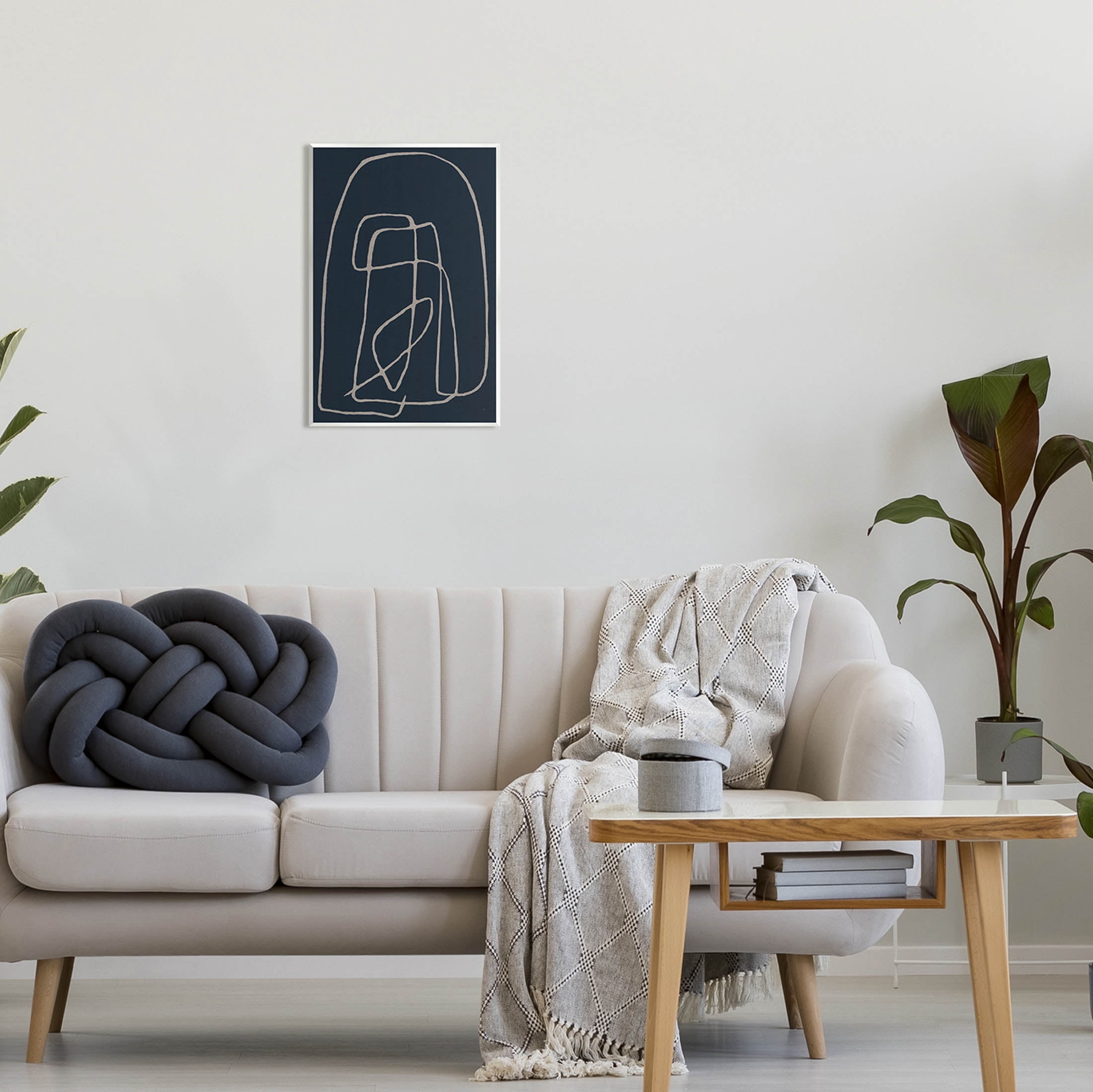 Stupell Industries Modern Squiggle Line Form Graphic Art Unframed Art Print Wall Art, Design by Susan Jill
