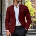 thumbnail image 2 of LODIENY Mens Suit Jackets One Button Slim Fit Blazers Casual Notched Lapel Collar Coat Sport Coats Blazer with Pockets for Wedding Business Party Wine XS, 2 of 6