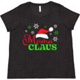 thumbnail image 3 of Inktastic Mama Claus with Christmas Santa Hat and Snowflakes Women's Plus Size T-Shirt, 3 of 5