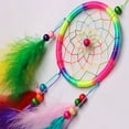 thumbnail image 6 of Kokovifyves Spring and Summer Decorations Colorfull Circular Feather Hang Crafts Handmade Home Hanging Craft, 6 of 9