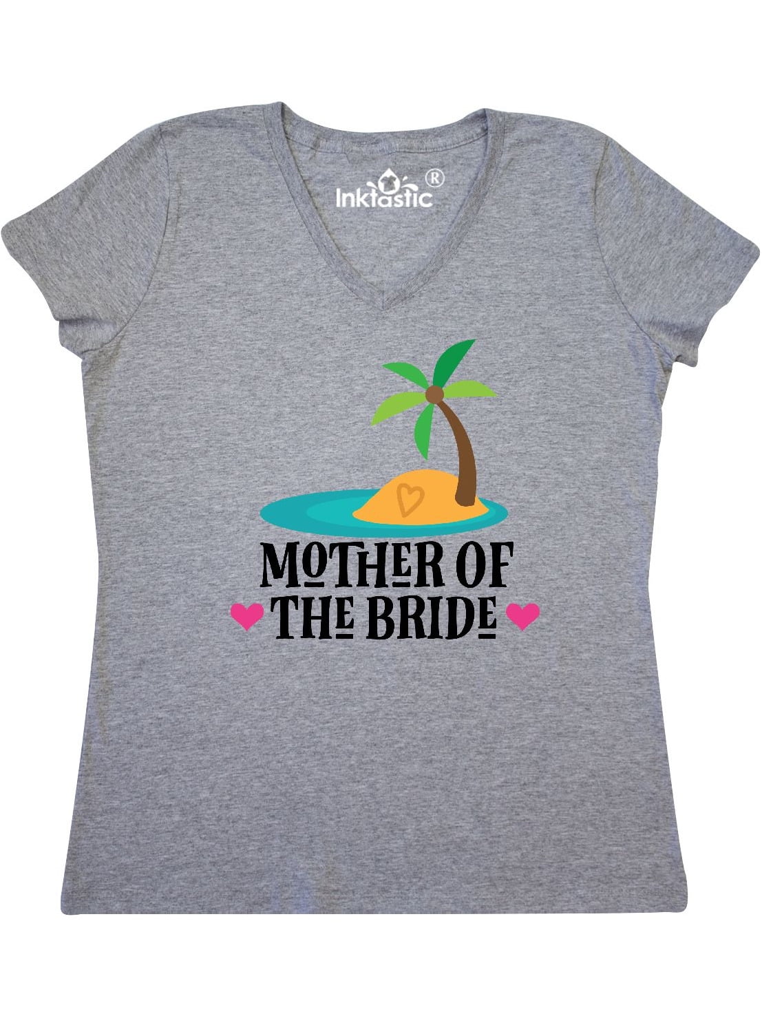 Inktastic Mother Of The Bride Hawaiian Women S V Neck T Shirt