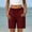 Wine women loose beach shorts a1, variant on Cagogo Womens Loose Elastic Waist Beach Shorts Casual Flowy Summer Vacation Solid Regular Fit Relaxed Drawstring Shorts for Travel Swim Lounge, Army Green M