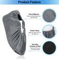 thumbnail image 4 of Uxcell Reusable Shoe Covers, Washable Thickened Boot Shoe Covers Non-Slip Shoe Protectors Covers, Grey 5 Pair, 4 of 6
