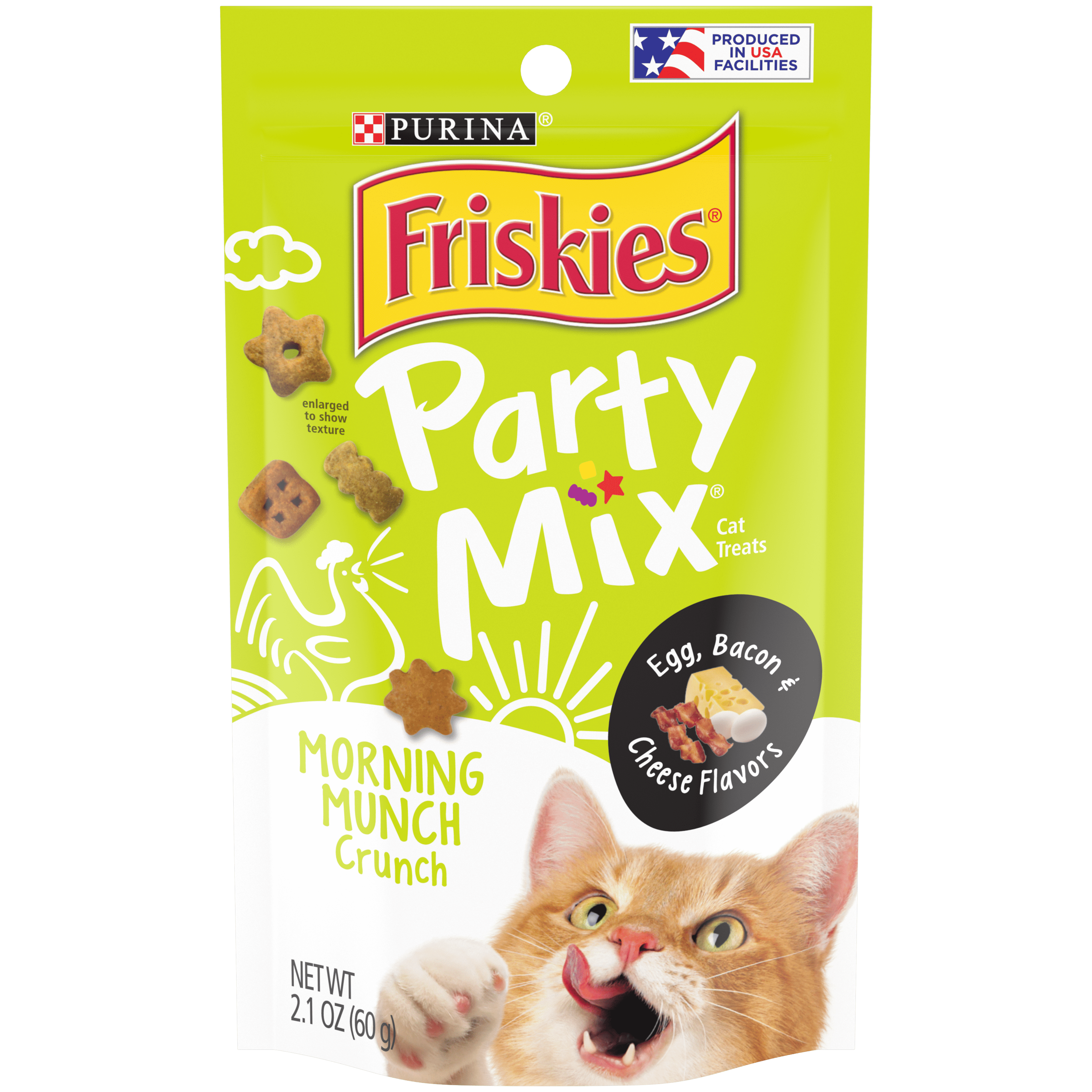 Friskies Cat Treats, Party Mix Crunch Morning Munch 2.1 oz. Pouch