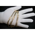 thumbnail image 2 of 14k Real Gold Miami Cuban Link Chain with Zirconia Box Lock Necklace and Bracelet , 5.2mm - 11mm Real 14K Yellow Gold, 14k Gold Chain (Width:7mm; Necklace length:18;), 2 of 10