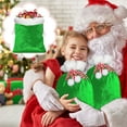 thumbnail image 4 of HomeDM Santa Claus Velvet Bags Christmas Santa Gift Bags with Drawstring Xmas Present Party Holiday Decor Xmas Stocking Stuffer Christmas Drawstring Bag Green 11.8"x15.7", 4 of 5