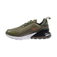 thumbnail image 4 of Nike Air Max 270 Premium Leather Men's Shoes Medium Olive/Team Orange  bq6171-200, 4 of 6