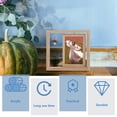 thumbnail image 2 of Milisten Double Sided Rotating Wood Picture Frame Rotating Wood Photo Frame Home Decor with Lamp, 2 of 5