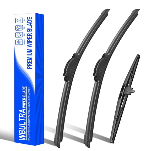 WBULTRA Beam Windshield Wiper Blades 3-Pack, 22" 21" Front & 14" Rear U/J Hook for Honda Pilot 2009-2015