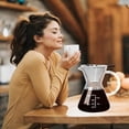 thumbnail image 6 of 500ML 16.9oz Glass Pour Over Coffee Maker with Double Stainless Filte - 4 Cup (Approx Refers to 4 oz. Per Cup) Thickened Heat-Resistant Paperless Pour Over Coffee Dripper Perfect Extraction for Home, 6 of 6
