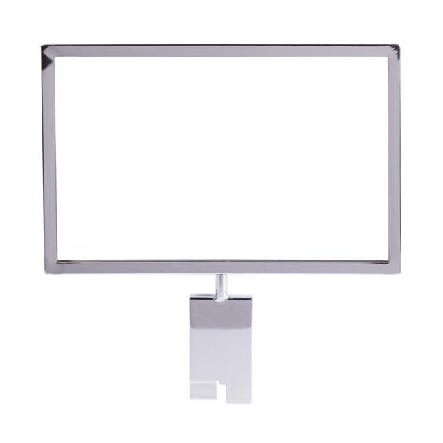 Econoco GWMC711 Support de Signalisation en Métal 7 Po. H x 11 Po. L pour Gridwall, Chrome