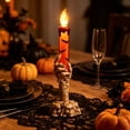 thumbnail image 6 of Halloween Ghost Hand Candle Holders,Halloween Candle Holder with Skeleton Hands,8.27IN Ghost Candle Holder For Halloween Decor,Indoor Decor Orange, 6 of 8