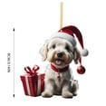 thumbnail image 3 of 2025 Christmas Dachshund Dog Tree Ornaments Cute 2D Acrylic Hanging Pendants Funny Sausage Dog Animal Decor for Holiday Party Home Decor Car Interior Wall Gifts Winter Decorations, 3 of 4
