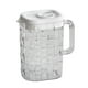 thumbnail image 2 of Vaso de acero inoxidable con tapa y asa, jarrón de vidrio transparente de 2000 ml con borde, para bar en casa, incluye tres vasos, gran capacidad, para bebidas frías, para fiestas, material, 2 of 8