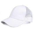 thumbnail image 6 of CC Beige Solid Mesh Women's Pony Cap Hats, 6 of 13
