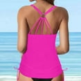 thumbnail image 3 of Womens Two Piece Swimsuits Summer Push Up Cheeky Tankini Bikini Set Self Tie Spaghetti Straps Swim Suits Halter String Triangle Bikini Shorts Casual Sexy Swimwear Pool Party Bathing Suit, 3 of 6