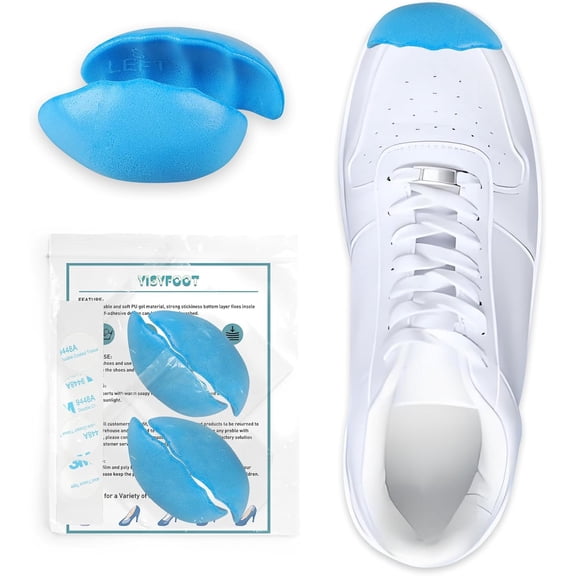 QIANJIA Shoe Filler for Too Big Shoes, Inserts to Make Shoes Smaller, Toe Filler Cushion Inserts for Loose Shoes, for Men and Women (S: Half Size Bigger)