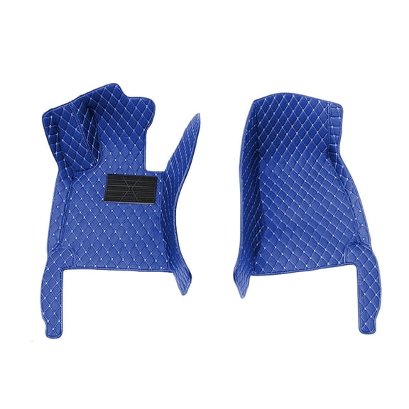 Leadwolf Auto Front Car Mats for Nissan,Altima 2012-2018 2 Seats Carpet Protection PU Leather Car Liners All Weather Blue 2pc