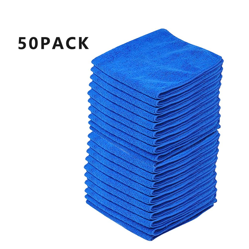 Microfiber Towels 50 Pack Reusable Wash Cloths, Dust, Kitchen, Car