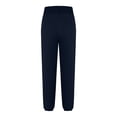 thumbnail image 5 of Inleife Womens Summer Pants Casual Elastic Waist Women New Fashion Bandage Solid With Pockets Sweatpant Full Length Pants, 5 of 5