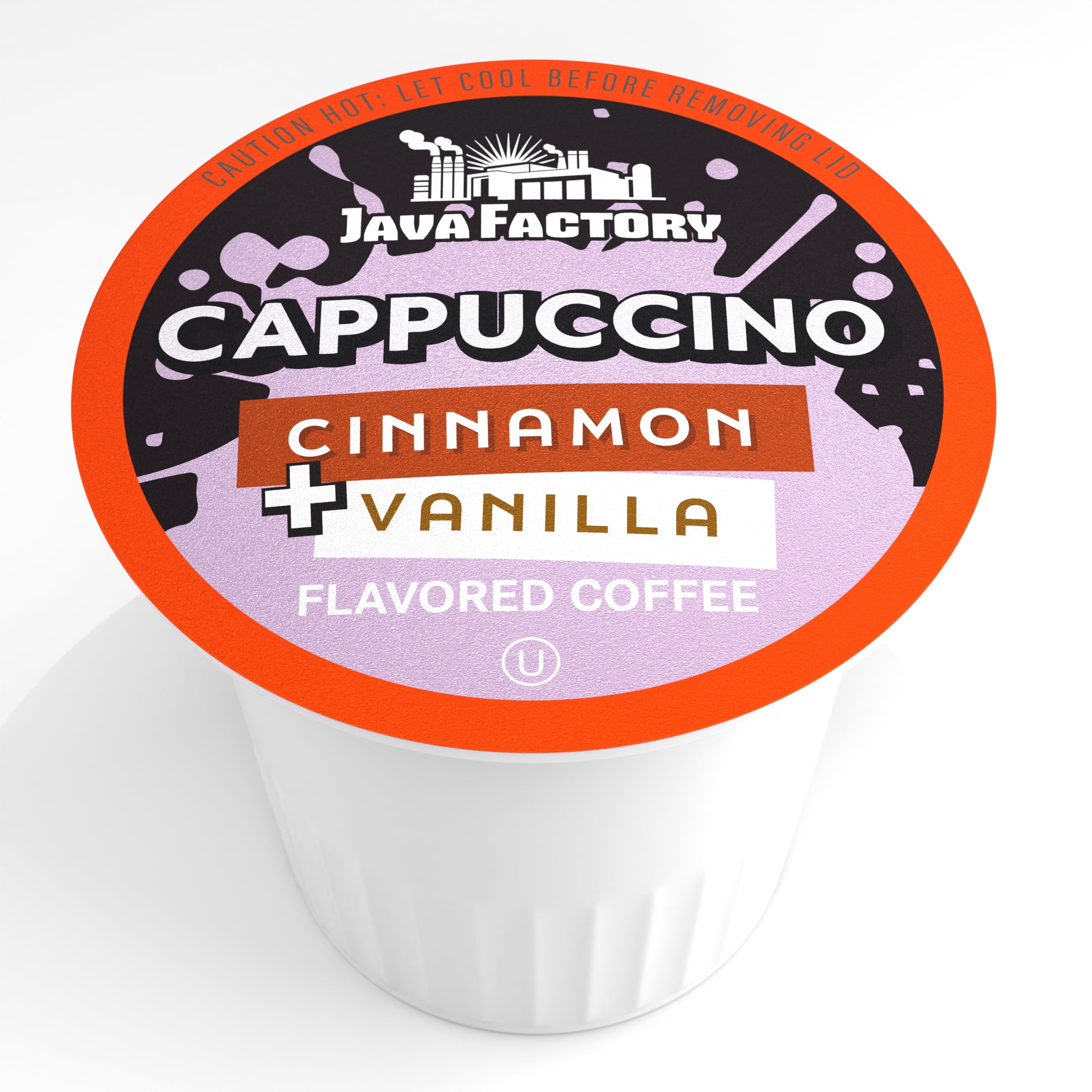 Java Factory Flavored Coffee Pods, Compatible with Keurig Brewers, Cappucino 40-Pack