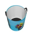 thumbnail image 3 of Bingfone Elephant Trunk Couple Flowers Waterproof Foldable Laundry Hamper Bucket With Handles For Storage Bin,Clothes Hamper (Small), 3 of 8