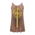 thumbnail image 5 of VEKDONE Robe Maxi à Imprimé Mode pour Femmes Été Aguichant à Dos Nu Hawaïenne de Plage Robe Décontractée Coupe Ample Évasée Robes d'Été Col Rond Robes Plissées Café m, 5 of 5