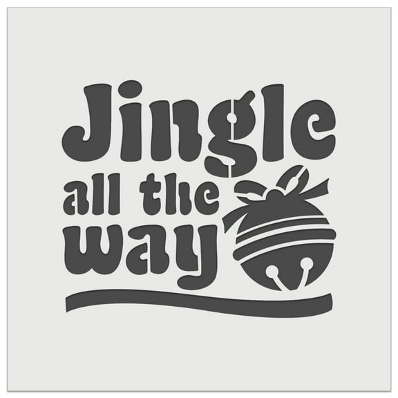 Jingle All the Way Christmas Holiday DIY Cookie Wall Craft Stencil - 5.5 Inch