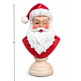 thumbnail image 4 of Tovaris Red Winking Santa Claus Bust, Christmas Desktop Resin Figurine, Santa Tabletop Ornament, Holiday Home Office Mantel Decor, Xmas Party Decoration, 4 of 7