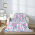 thumbnail image 2 of Rateoe Tie Dye Pattern Flannel Throw Blanket, Ultra-soft Blanket for Bed, Couch, Car, Hypoallergenic Anti-pilling blanket-60"x50"(Vertical), 2 of 6