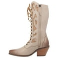 thumbnail image 2 of Dingo Womens San Miguel Tooled Inlay Snip Toe Zippered  Mid Calf Boots, 2 of 2