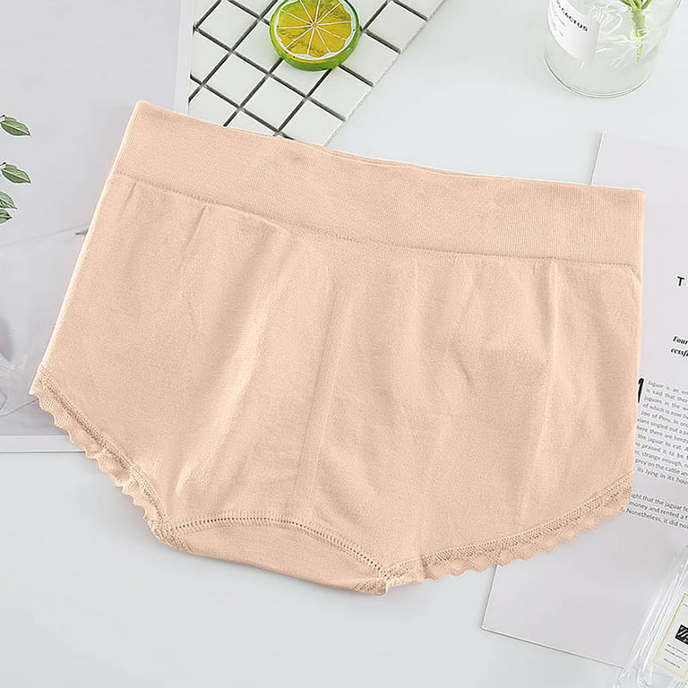 Zuwimk Cotton Thongs For Women,Women`s Underwear Carousel Thong Beige,One  Size 